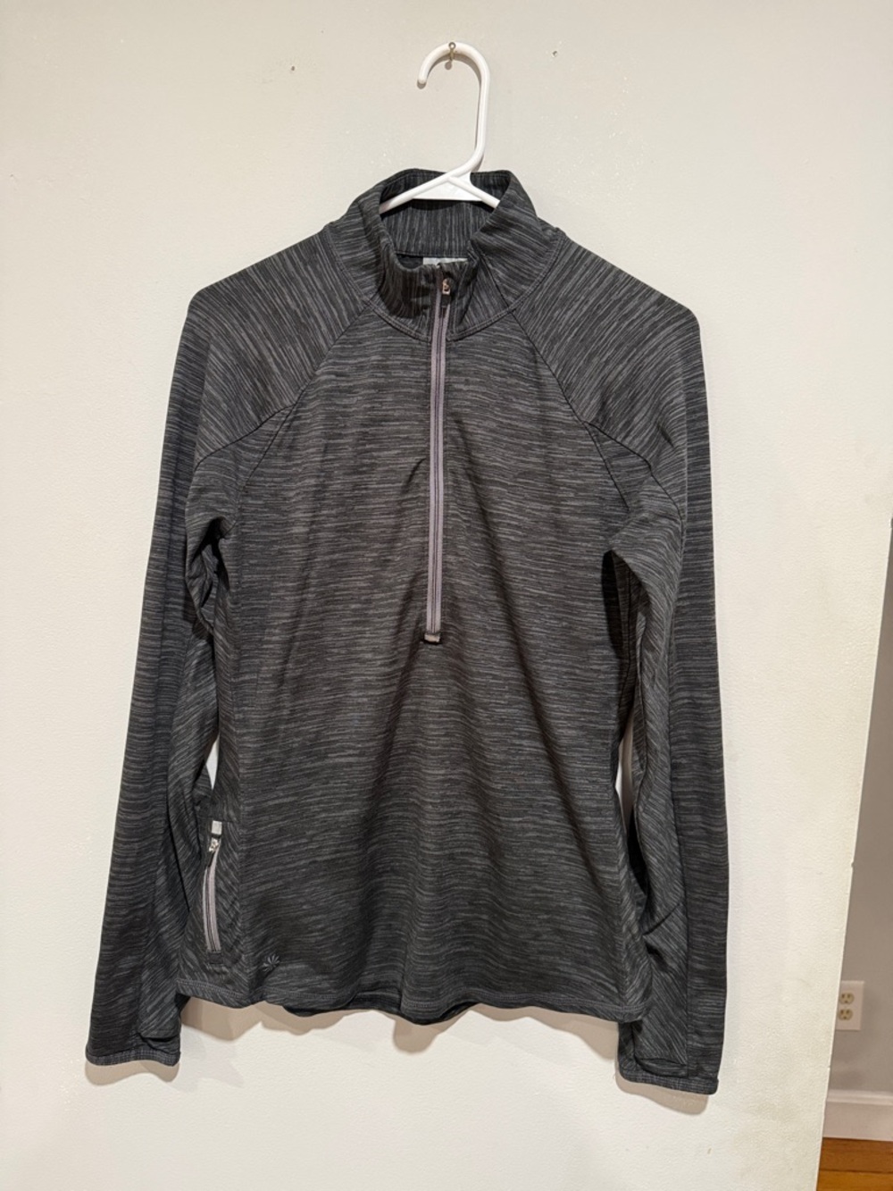 Athleta Men's Charcoal Heather Half-Zip Pullover